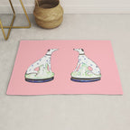 STAFFORDSHIRE GREYHOUND TWINS Rug Gallery Image 1