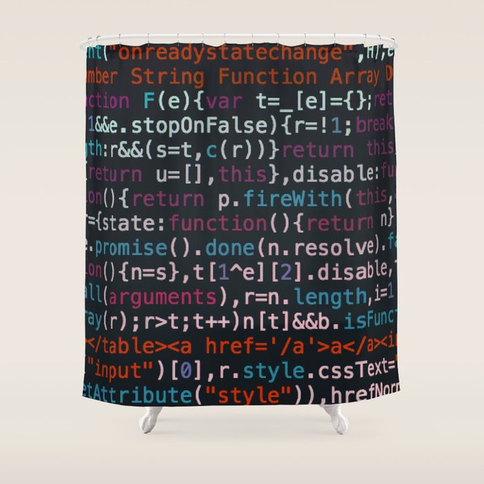 Computer Science Code Shower Curtain Gallery Image 1
