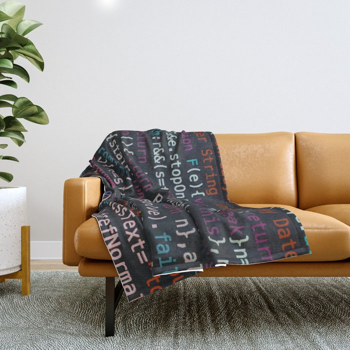 Computer Science Code Throw Blanket Gallery Image 1