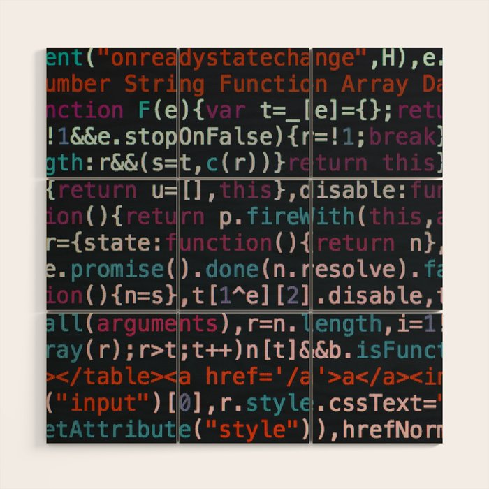 Computer Science Code Wood Wall Art Gallery Image 1