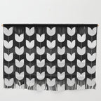 Spring Tulips IV Black and White Mid Century Flowers Wall Hanging Gallery Image 1