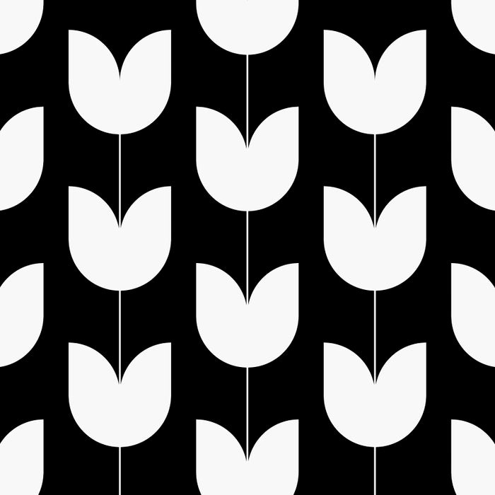 Spring Tulips IV Black and White Mid Century Flowers Coffee Mug Gallery Image 2