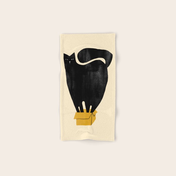 Cat in a box Bath Towel Gallery Image 1
