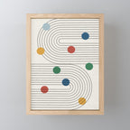 Modern Colorful Retro Dots Mini Art Print Gallery Image 1