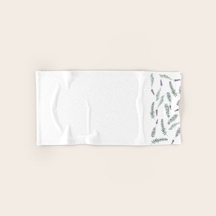 Lavender, Illustration Bath Towel Gallery Image 1