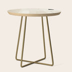 Minimalist Beige Black Japandi Artwork II Side Table Gallery Image 1