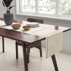 Minimalist Beige Black Japandi Artwork II Table Runner Gallery Image 2