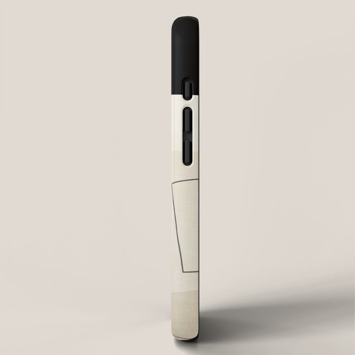 Minimalist Beige Black Japandi Artwork II iPhone Case Gallery Image 2