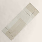 Minimalist Beige Black Japandi Artwork II Yoga Mat Gallery Image 1