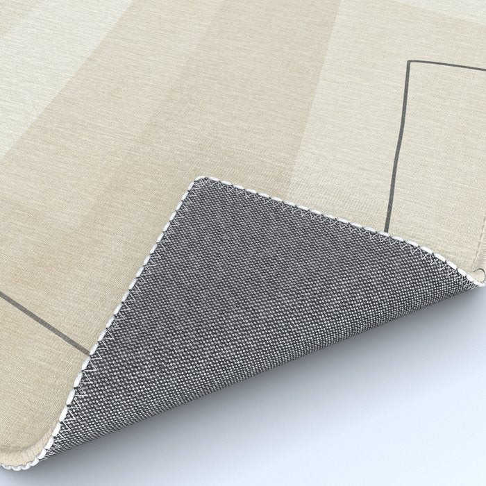 Minimalist Beige Black Japandi Artwork II Rug Gallery Image 4