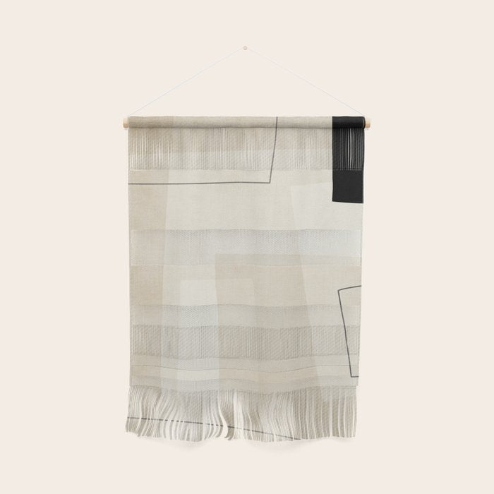 Minimalist Beige Black Japandi Artwork II Wall Hanging Gallery Image 1
