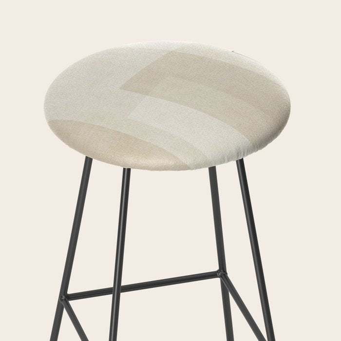 Minimalist Beige Black Japandi Artwork II Stool Gallery Image 2
