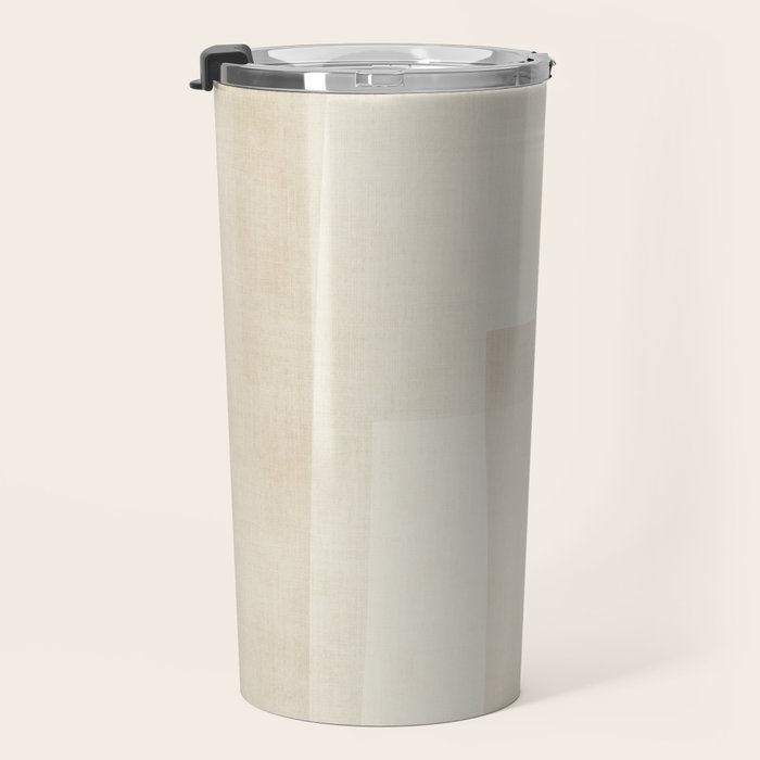 Minimalist Beige Black Japandi Artwork II Travel Mug Gallery Image 3