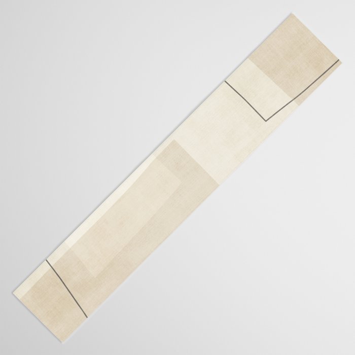 Minimalist Beige Black Japandi Artwork II Table Runner Gallery Image 3