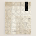 Minimalist Beige Black Japandi Artwork II Jigsaw Puzzle Gallery Image 1