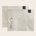 Minimalist Beige Black Japandi Artwork II Placemat Gallery Image 1