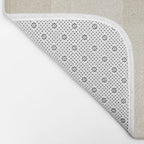 Minimalist Beige Black Japandi Artwork II Bath Mat Gallery Image 2