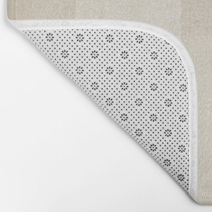 Minimalist Beige Black Japandi Artwork II Bath Mat Gallery Image 2