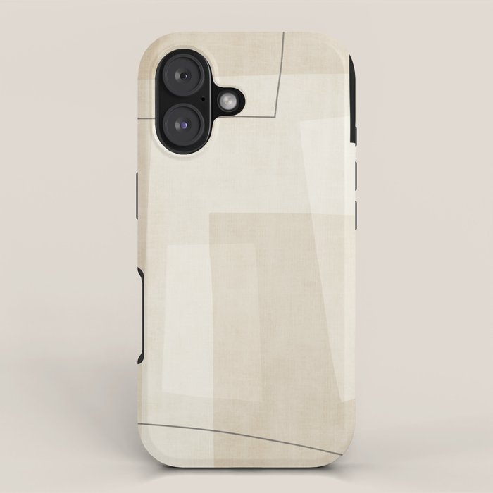Minimalist Beige Black Japandi Artwork II iPhone Case Gallery Image 1