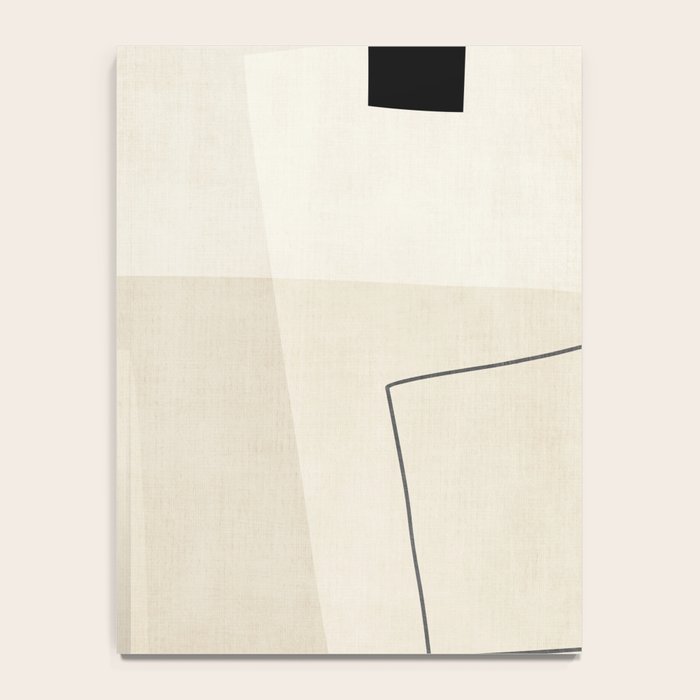Minimalist Beige Black Japandi Artwork II Notebook Gallery Image 4
