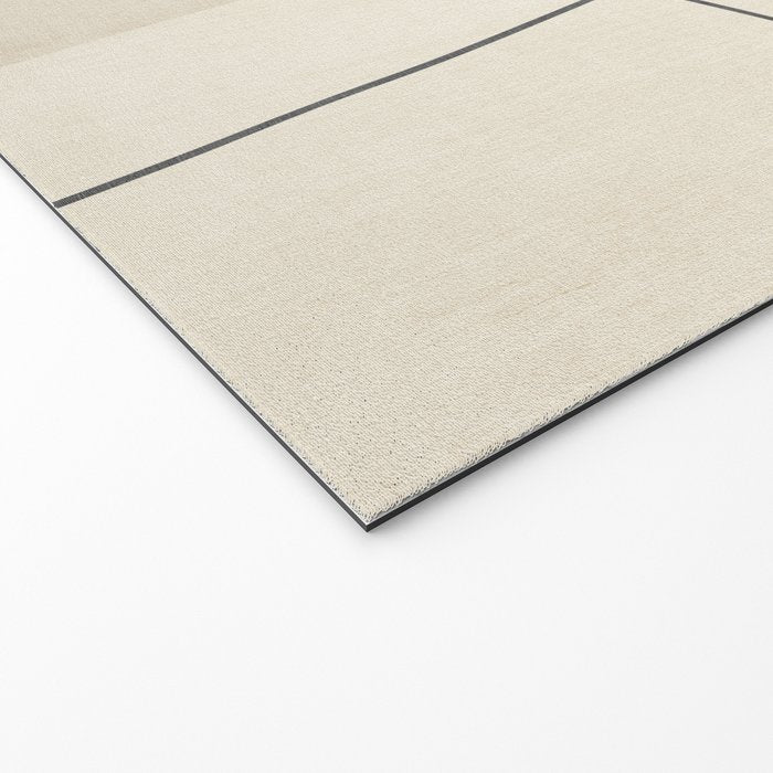Minimalist Beige Black Japandi Artwork II Welcome Mat Gallery Image 2