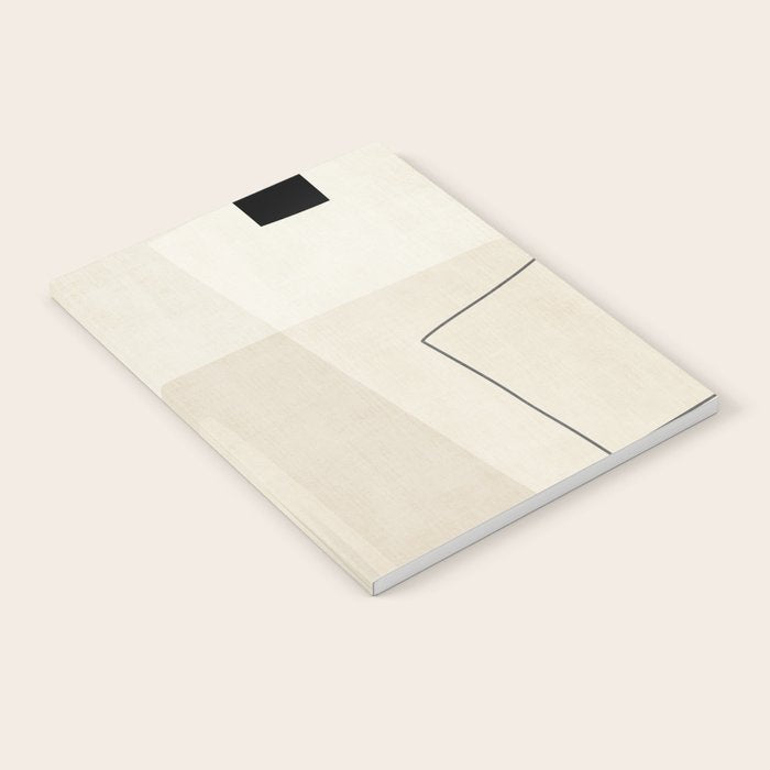 Minimalist Beige Black Japandi Artwork II Notebook Gallery Image 1