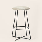 Minimalist Beige Black Japandi Artwork II Stool Gallery Image 1