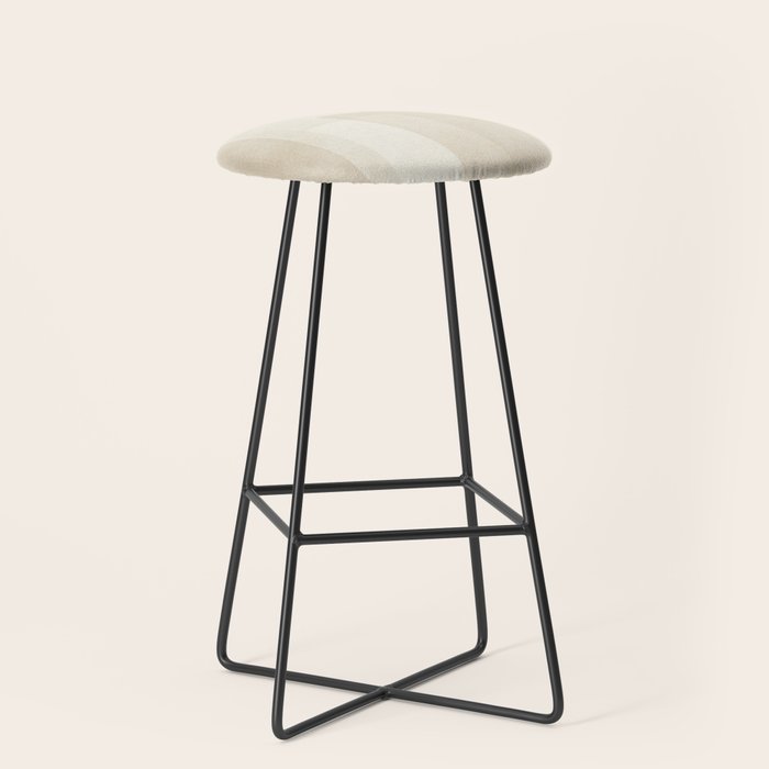 Minimalist Beige Black Japandi Artwork II Stool Gallery Image 1
