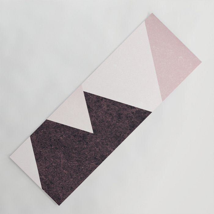 Geometrics III - pink granite & marble Yoga Mat Gallery Image 1