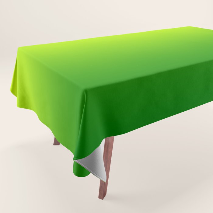 Bright Chartreuse Green Ombre Tablecloth Gallery Image 1