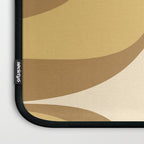 Retro Groove Minimalist Mid Century Modern Abstract in Ochre Dijon Tones Laptop Sleeve Gallery Image 3