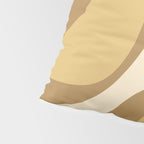 Retro Groove Minimalist Mid Century Modern Abstract in Ochre Dijon Tones Pillow Sham Gallery Image 4