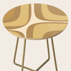 Retro Groove Minimalist Mid Century Modern Abstract in Ochre Dijon Tones Side Table Gallery Image 2