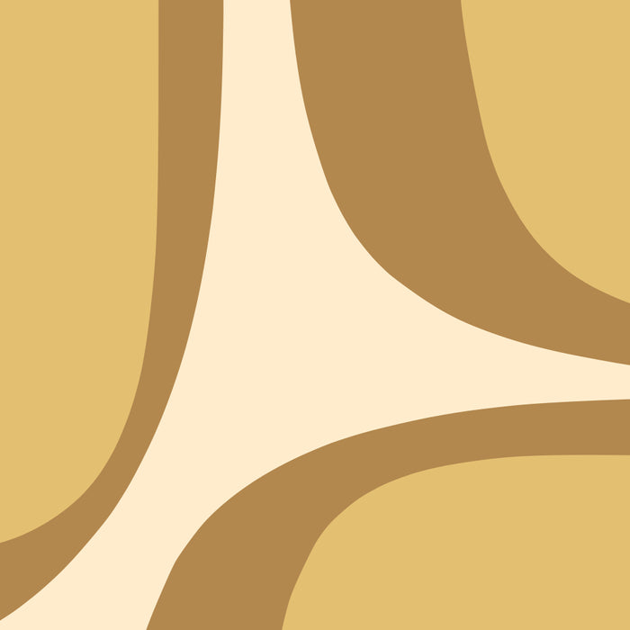 Retro Groove Minimalist Mid Century Modern Abstract in Ochre Dijon Tones Coffee Mug Gallery Image 2