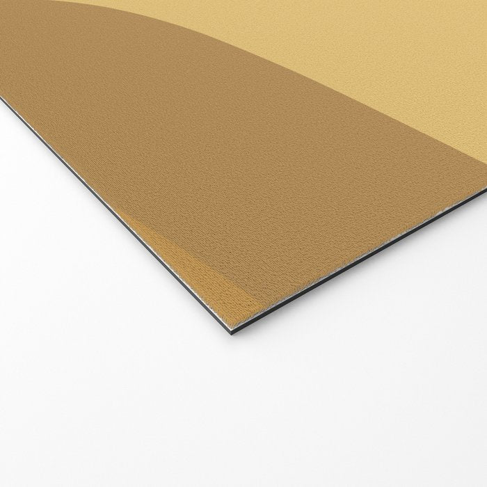 Retro Groove Minimalist Mid Century Modern Abstract in Ochre Dijon Tones Welcome Mat Gallery Image 2