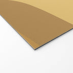 Retro Groove Minimalist Mid Century Modern Abstract in Ochre Dijon Tones Welcome Mat Gallery Image 2