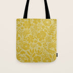 Charming Flower Shapes Warm Sunny Yellow Tote Bag Gallery Image 1