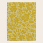 Charming Flower Shapes Warm Sunny Yellow Poster Gallery Image 4