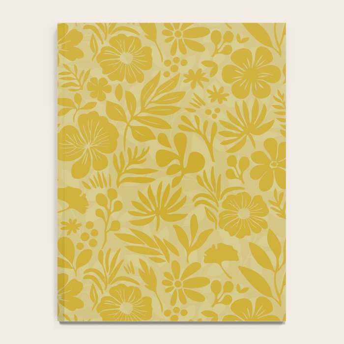 Charming Flower Shapes Warm Sunny Yellow Notebook Gallery Image 4