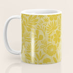 Charming Flower Shapes Warm Sunny Yellow Coffee Mug Gallery Image 3