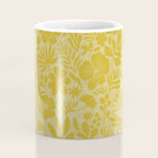 Charming Flower Shapes Warm Sunny Yellow Coffee Mug Gallery Image 4