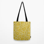 Charming Flower Shapes Warm Sunny Yellow Tote Bag Gallery Image 2