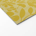 Charming Flower Shapes Warm Sunny Yellow Welcome Mat Gallery Image 2