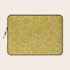 Charming Flower Shapes Warm Sunny Yellow Laptop Sleeve Gallery Image 1