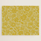 Charming Flower Shapes Warm Sunny Yellow Jigsaw Puzzle Gallery Image 1