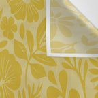 Charming Flower Shapes Warm Sunny Yellow Wall Tapestry Gallery Image 3
