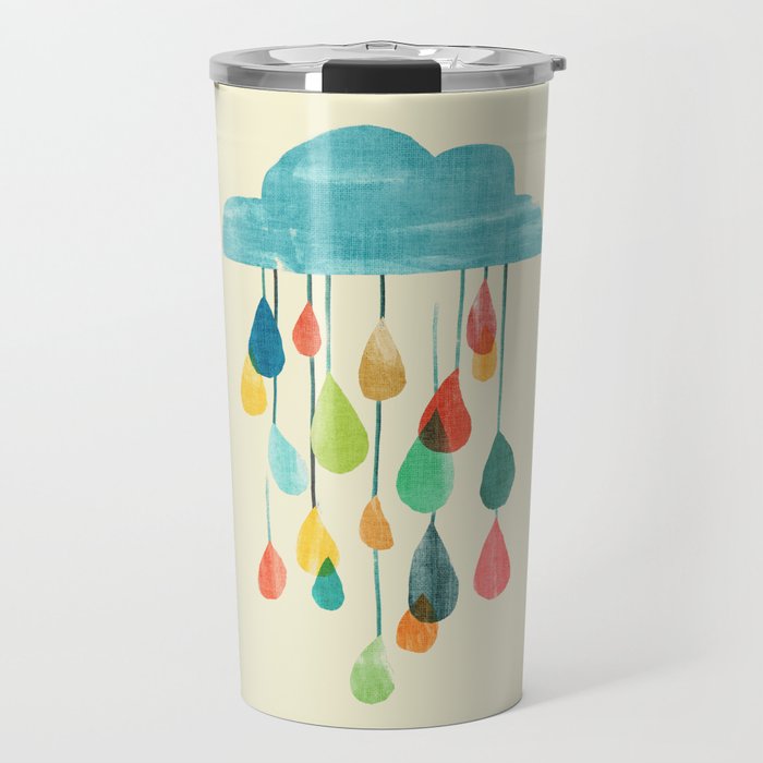 cloudy with a chance of rainbow Travel Mug Gallery Image 1