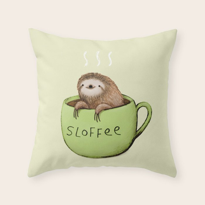 Sloffee Throw Pillow Gallery Image 6