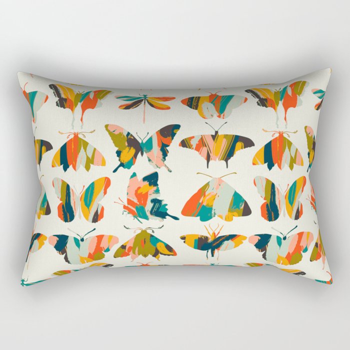 colorful butterflies Rectangular Pillow Gallery Image 1