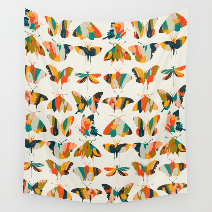 colorful butterflies Wall Tapestry Gallery Image 4